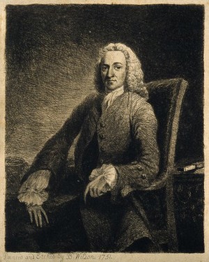 view Gowin Knight. Etching by B. Wilson, 1751, after himself.