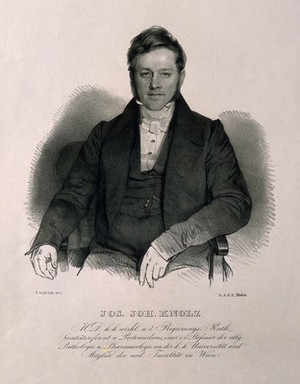 view Joseph Johann Knolz. Lithograph by F. Eybl, 1837.