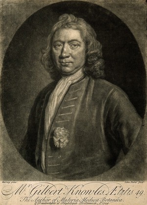 view Gilbert Knowles. Mezzotint by J. Faber, 1724, after T. Murray.