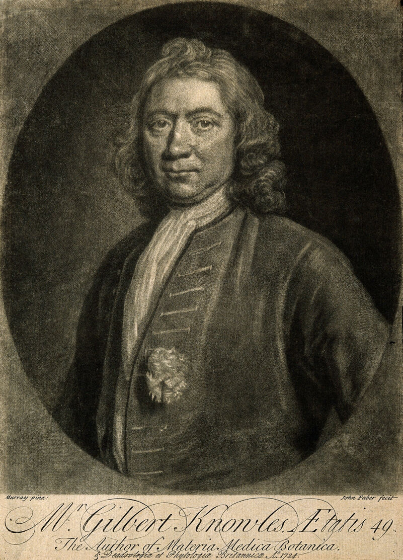 Gilbert Knowles. Mezzotint by J. Faber, 1724, after T. Murray., by Thomas Murray
