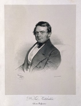 Jacob Kolletschka. Lithograph by J. Kriehuber, 1844.