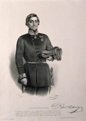 view Joseph Kottmayer. Lithograph by E. Kaiser, 1850.