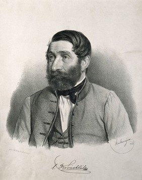 Pál Kovács. Lithograph by Strohmeyer (Strohmeijer, Strohmayer), 1862.