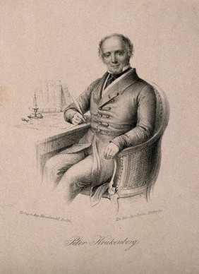 Peter Krukenberg. Lithograph by C. Mittag.