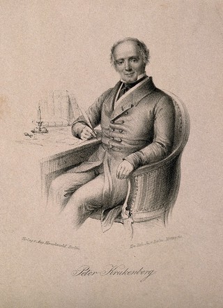 Peter Krukenberg. Lithograph by C. Mittag.