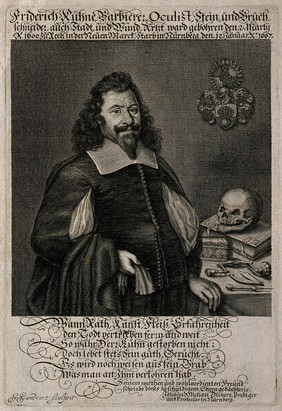 Friedrich Kuehne. Line engraving by J. Sandrart.