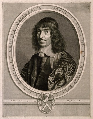 Marin Cureau de La Chambre. Line engraving by R. Nanteuil after himself.