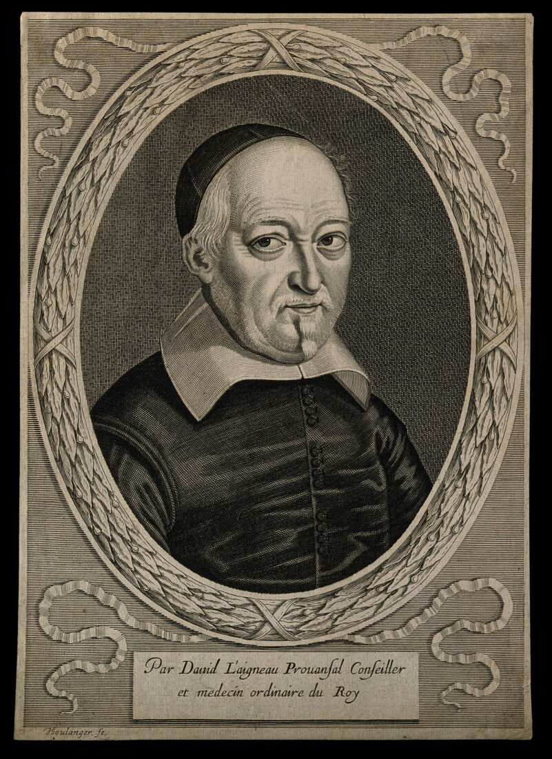 David Laigneau. Line engraving by J. Boulanger., 1600-1699, by Jean Boulanger