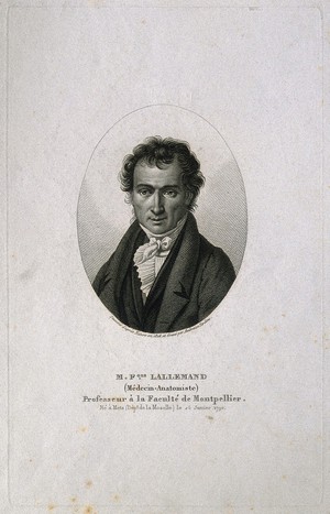view Claude François Lallemand. Stipple engraving by A. Tardieu, 1826, after himself.