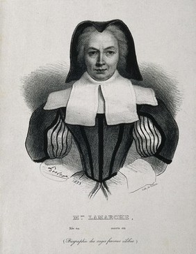 Marguerite du Tertre de Lamarche. Lithograph by F. Villain after A.-T. Leclerc, 1833.