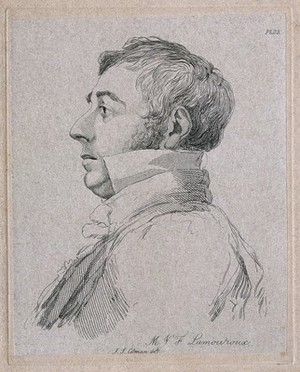 view Jean Vincent Félix Lamouroux. Etching by J. S. Cotman.