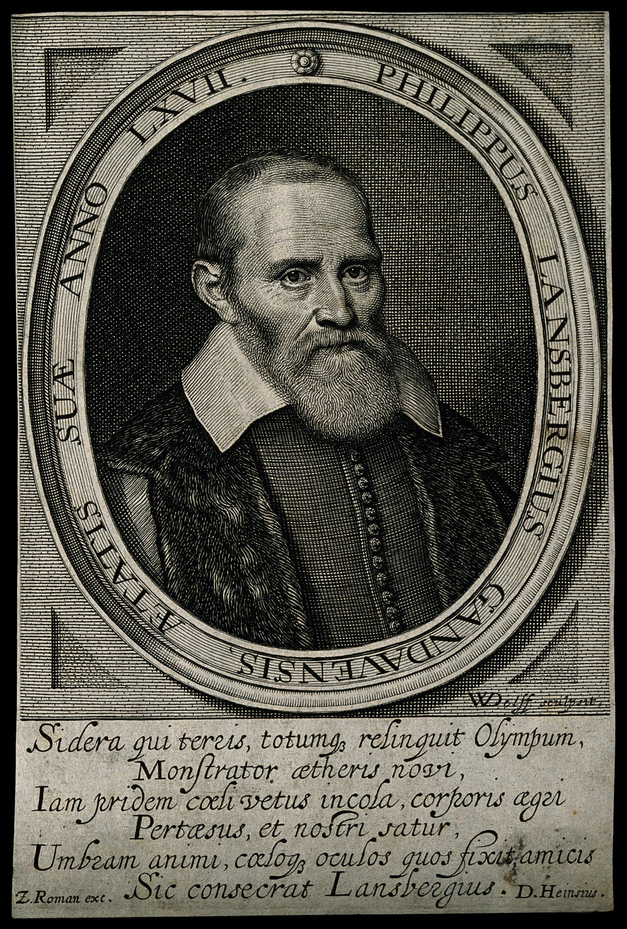 Philipp Lansbergen. Line engraving by W. Delff., by Willem Jacobsz Delff