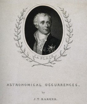 Pierre Simon, Marquis de Laplace. Stipple engraving after J. C. Naigeon.