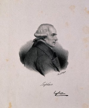 view Pierre Simon, Marquis de Laplace. Lithograph.