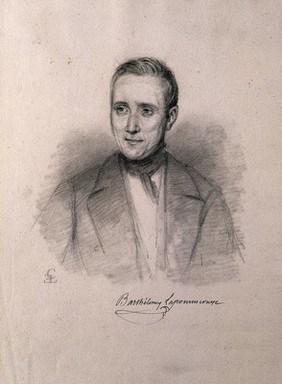 Barthélemy Lapommeraye. Pencil drawing by C. E. Liverati, 1841.