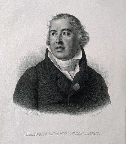 François Alexandre Frédéric, Duc de Larochefoucauld-Liancourt. Lithograph by Z. Belliard.