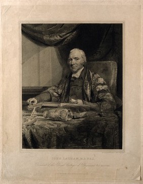 John Latham. Stipple engraving by R. W. Sievier, 1816, after J. Jackson, 1816.