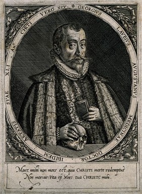 Georg Laube. Line engraving by D. Custos.