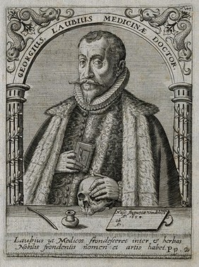 Georg Laube. Line engraving by T. de Bry.