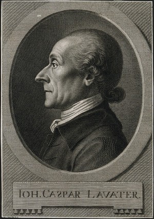 view Johann Caspar Lavater. Line engraving by J. H. Lips after himself.
