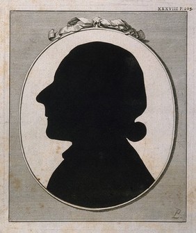 Johann Caspar Lavater. Engraved silhouette by J. H. Lips [?].