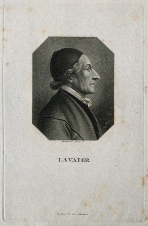 view Johann Caspar Lavater. Line engraving by W. Bromley, 1789, after J. H. Lips [?].