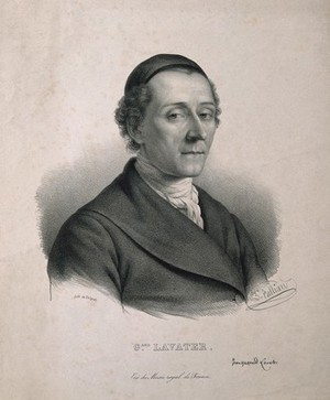 view Johann Caspar Lavater. Lithograph by Z. Belliard.