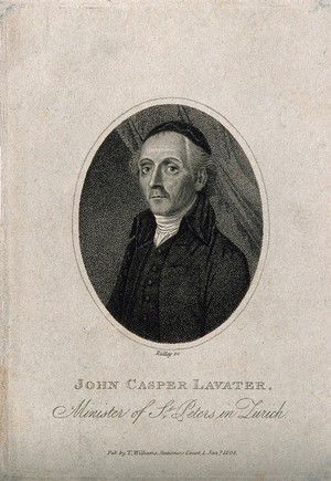 view Johann Caspar Lavater. Stipple engraving by W. Ridley, 1805.