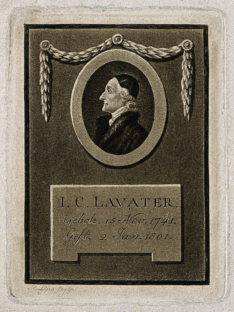 Johann Caspar Lavater. Aquatint by J. H. Lips., by Johann Heinrich Lips