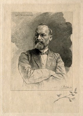 Charles Louis Alphonse Laveran. Etching by E. Boilvin, 1894.