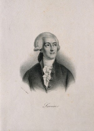 view Antoine Laurent Lavoisier. Lithograph after J. L. David.