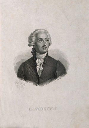 view Antoine Laurent Lavoisier. Line engraving by A. Marchi after J. L. David.