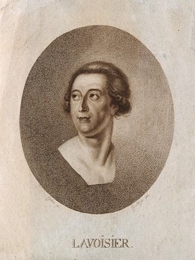 Antoine Laurent Lavoisier. Stipple engraving by J.F. Bolt, 1796, after Brea.