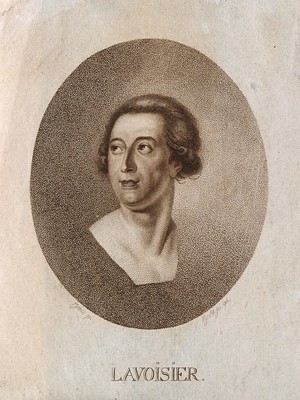 view Antoine Laurent Lavoisier. Stipple engraving by J.F. Bolt, 1796, after Brea.