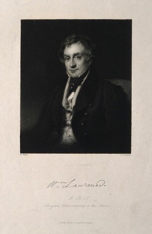 view Sir William Lawrence. Stipple engraving by J. Cochran after H. Wyatt.