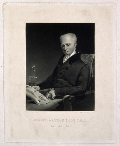 Henry Lawson. Mezzotint by W. Giller, 1855, after C. Lucy.