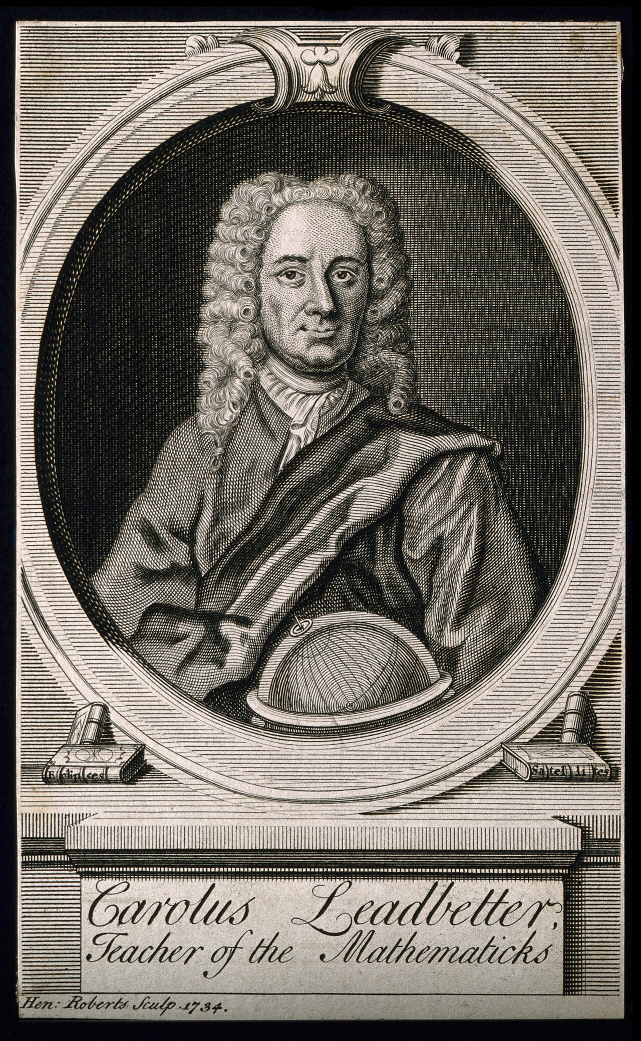 Charles Leadbetter. Line engraving by H. Roberts, 1734., 1734, by Henry Roberts