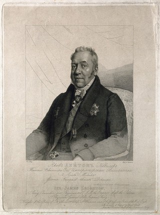 Sir James Boniface Leighton. Line engraving by N.I. Utkin after G. Dawe.