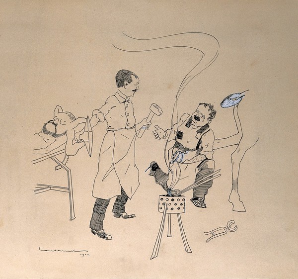 Marcel Lermoyez. Pen drawing by [Lautrimi?], 1911.