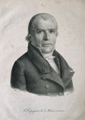 Louis Leroy. Lithograph by J. B. Mutin.