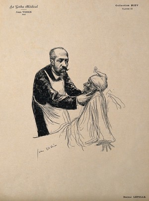 view Maurice Letulle. Reproduction of drawing by J. Veber.