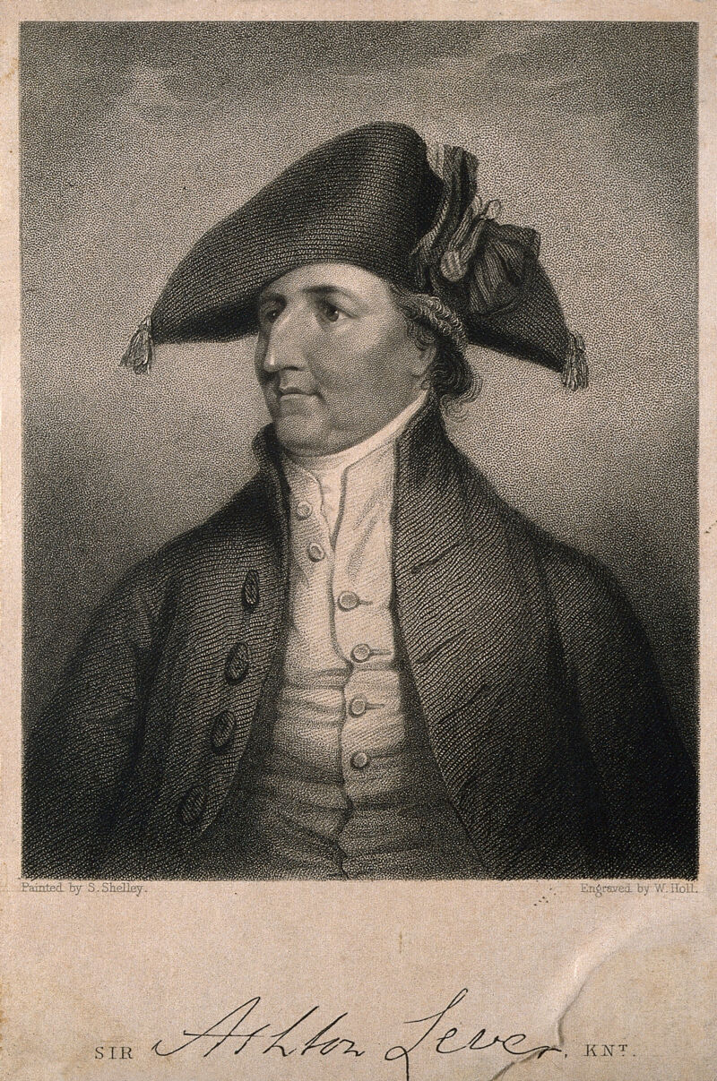 Sir Ashton Lever. Stipple engraving by W. Holl after S. Shelley., by Samuel Shelley