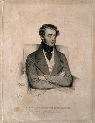 Friedrich, Ritter von Lichtenfels. Lithograph by J. Kriehuber, 1839.