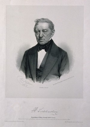 view Martin Heinrich Karl Lichtenstein. Lithograph by R. Hoffmann, 1857, after Schwartz & Zschille.