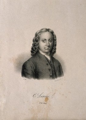 Carolus Linnaeus. Lithograph by [S. G.].