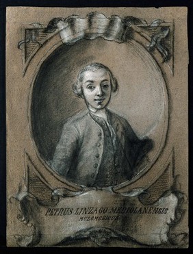 A man designated as Pietro Linzago. Chalk drawing.