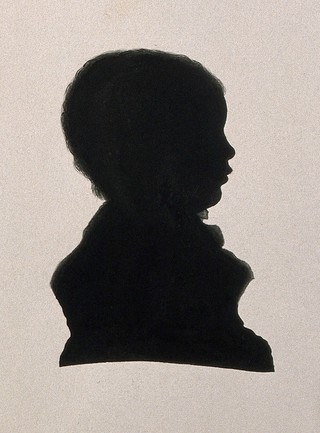 Joseph Lister, 1st Baron Lister. Ink silhouette by J. J. Lister, 1830.
