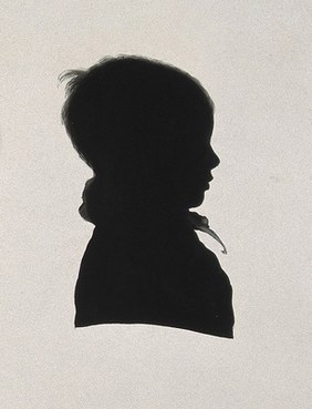 Joseph Lister, 1st Baron Lister. Ink silhouette by J. J. Lister, 1833.