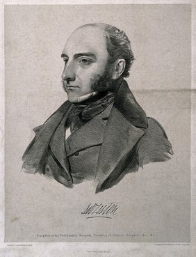 Robert Liston. Lithograph by T. Bridgford.