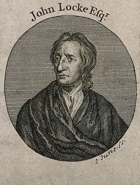 John Locke. Stipple engraving by Holl, 1802, after Sir G. Kneller, 1697.